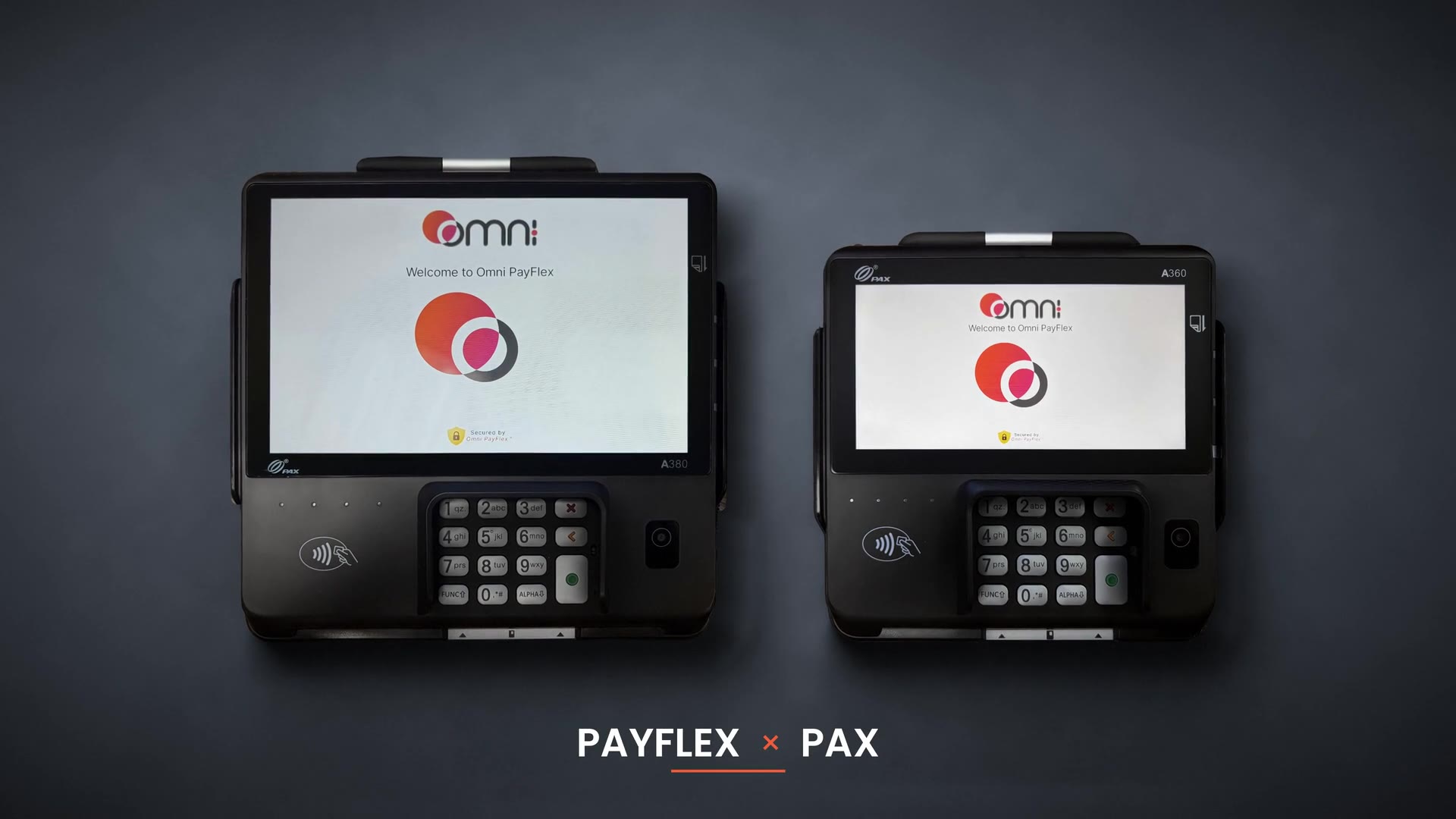 PAX A380 and A360 running Omni PayFlex